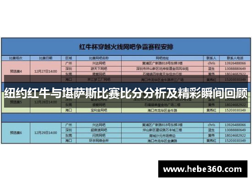 纽约红牛与堪萨斯比赛比分分析及精彩瞬间回顾