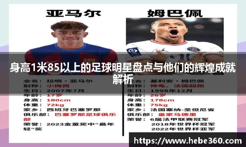 身高1米85以上的足球明星盘点与他们的辉煌成就解析